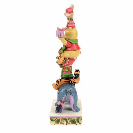 Disney Traditions Christmas Winnie the Pooh Stacked Figurine