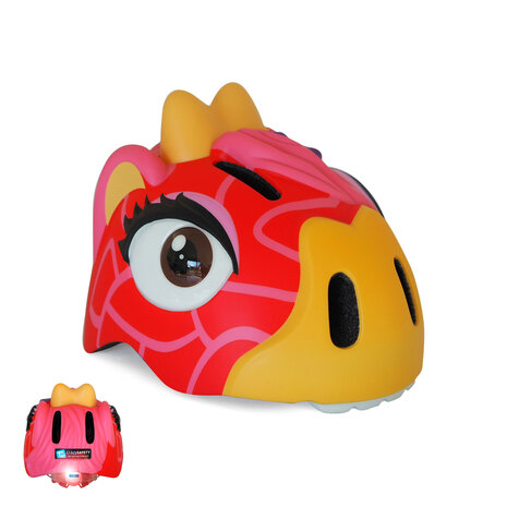 Crazy Safety -  Giraffe Bicycle Helmet - Red