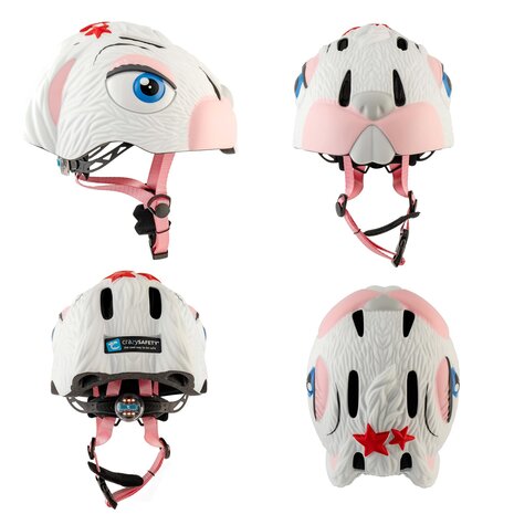 Crazy Safety - Bunny Bicycle Helmet - White