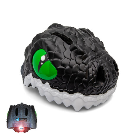 Crazy Safety -  Dragon Bicycle Helmet - Black