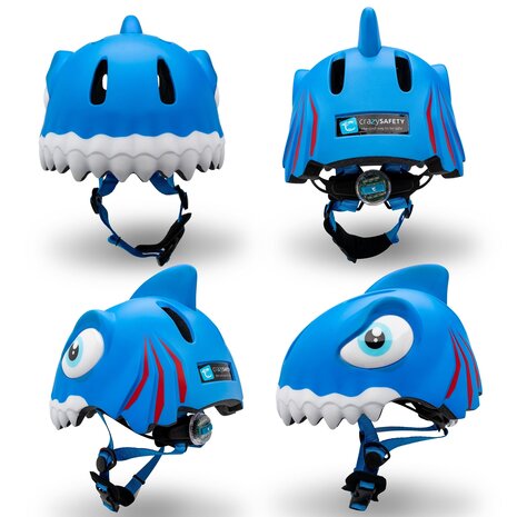 Crazy Safety - Shark Bicycle Helmet - Blue