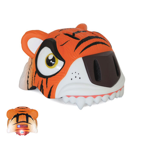 Crazy Safety -  Tiger Bicycle Helmet - Orange