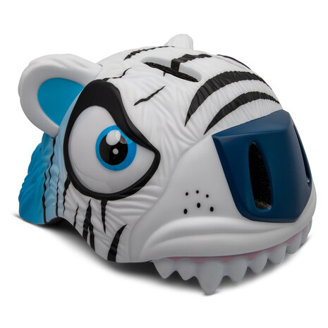 Crazy Safety -  Tiger Bicycle Helmet - White