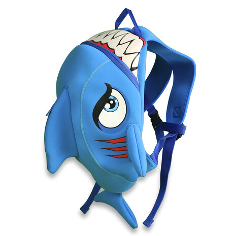 Crazy Safety -  Shark Children Backpack - Blue