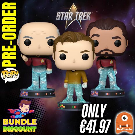 Funko POP! Super Discount Bundle of 3 Star Trek Transporter Pre-Order