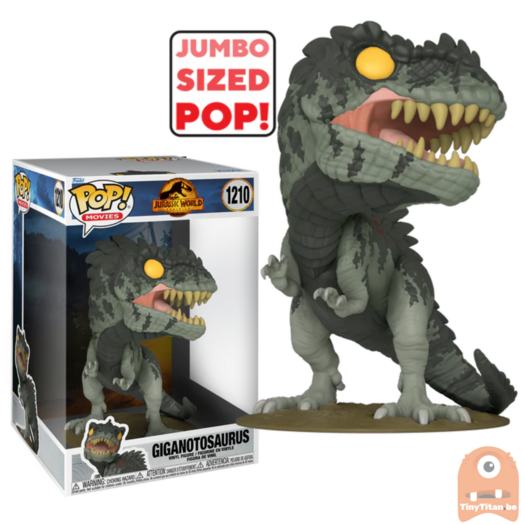 Pop Movies Giganotosaurus 10 Inch 1210 Jurassic World Dominion Funko Pop Tiny Titan 2245